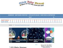 Tablet Screenshot of clickbabynames.com
